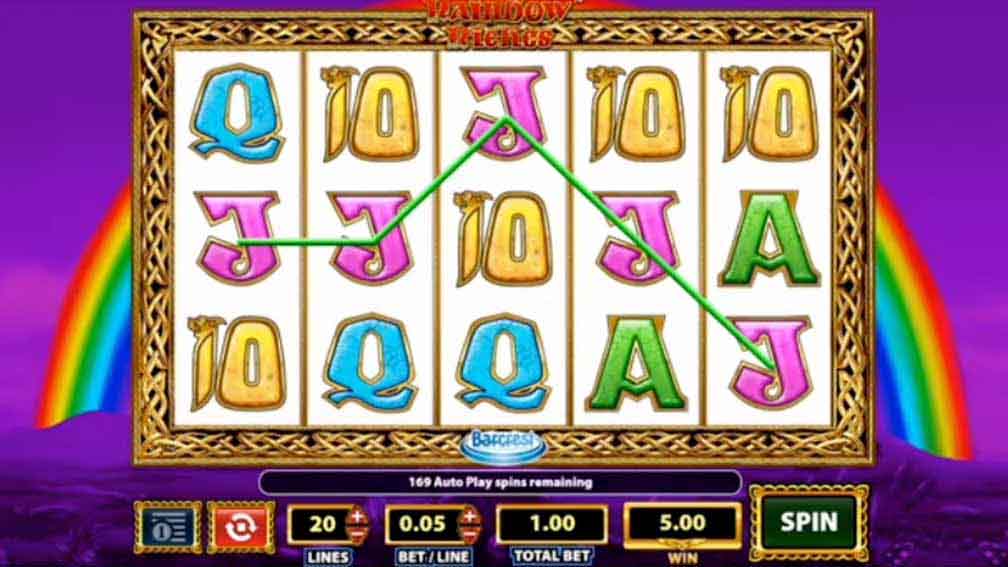 Printscreen of Barcrest Rainbow Riches Slot Win