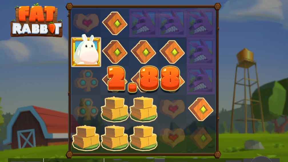 Printscreen of a win at Push Gaming Slot Fat Rabbit